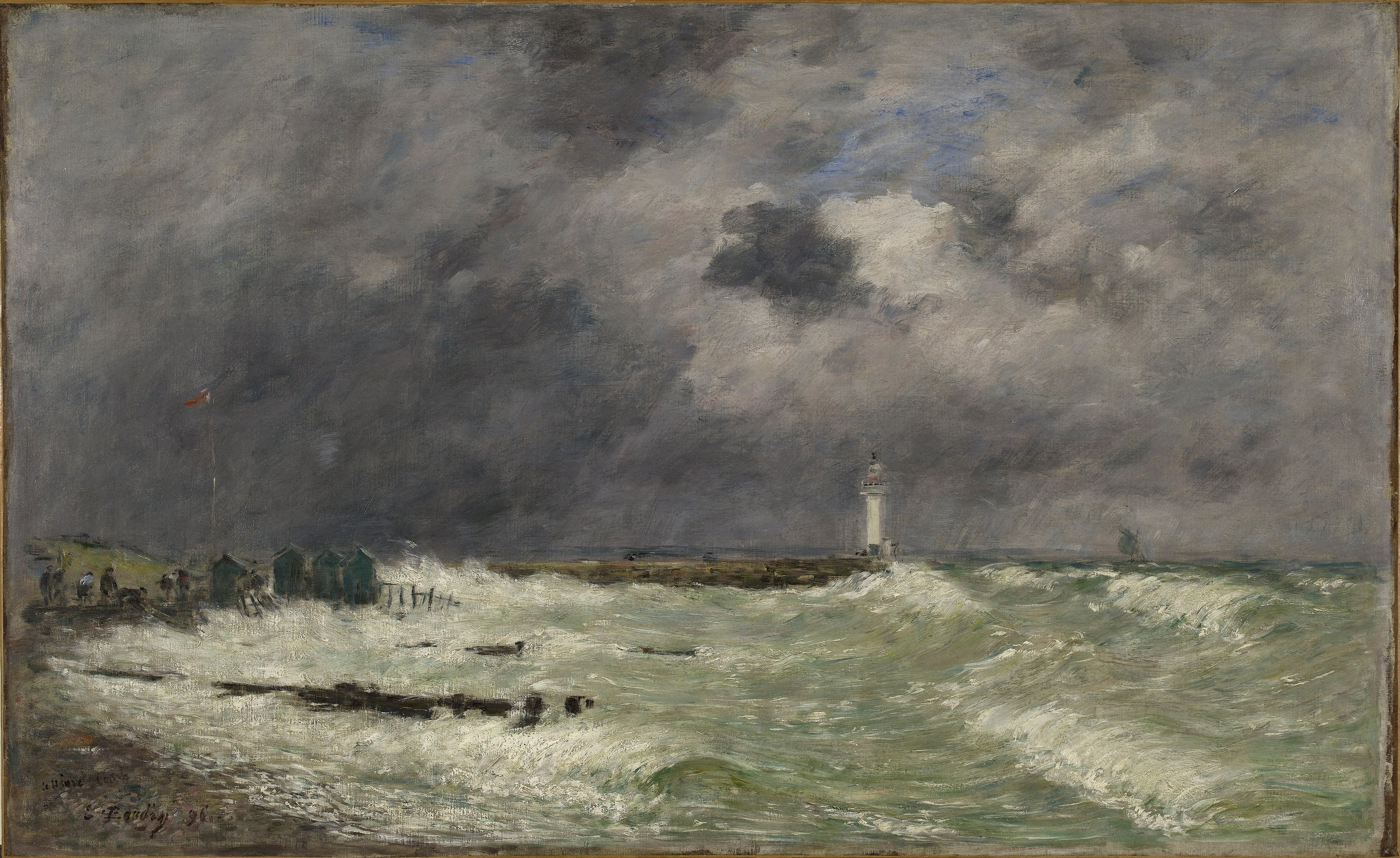 Reproduction du tableau « Coup de vent devant Frascati, Le Havre - Eugène Boudin » par Alpha Reproduction en peinture à l’huile