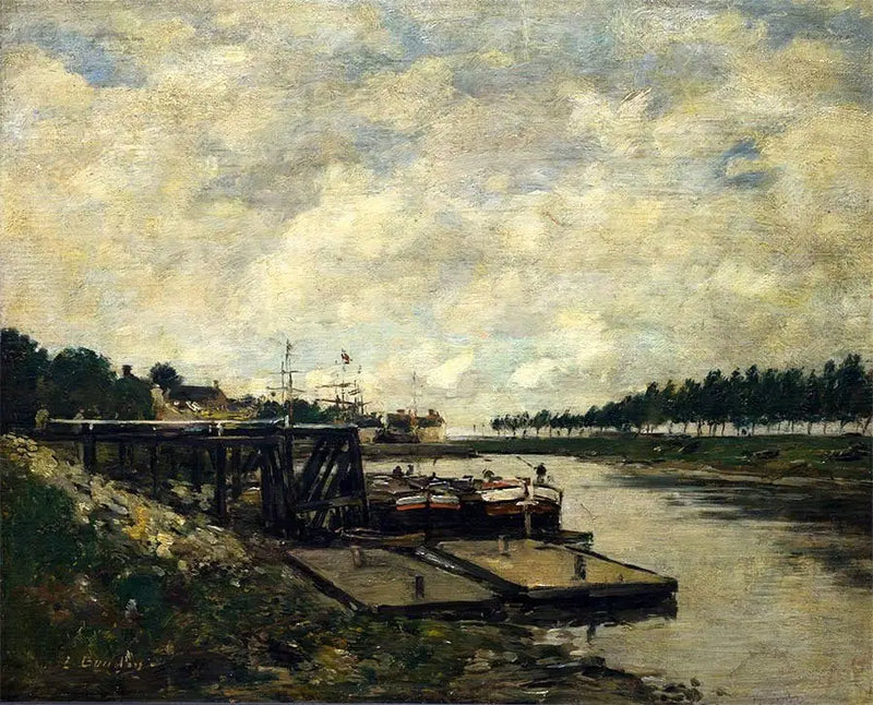 Paesaggio fluviale - Eugène Boudin