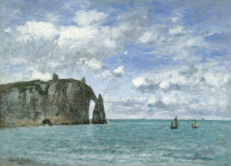 Étretat. La Falesia d'Aval - Eugène Boudin