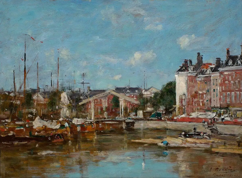 Il Leuvehaven, a Rotterdam - Eugène Boudin
