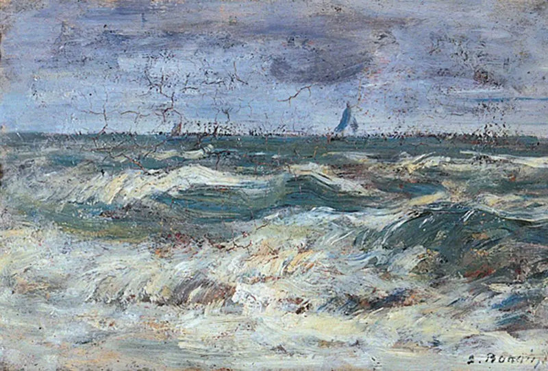 Un mare agitato - Eugène Boudin