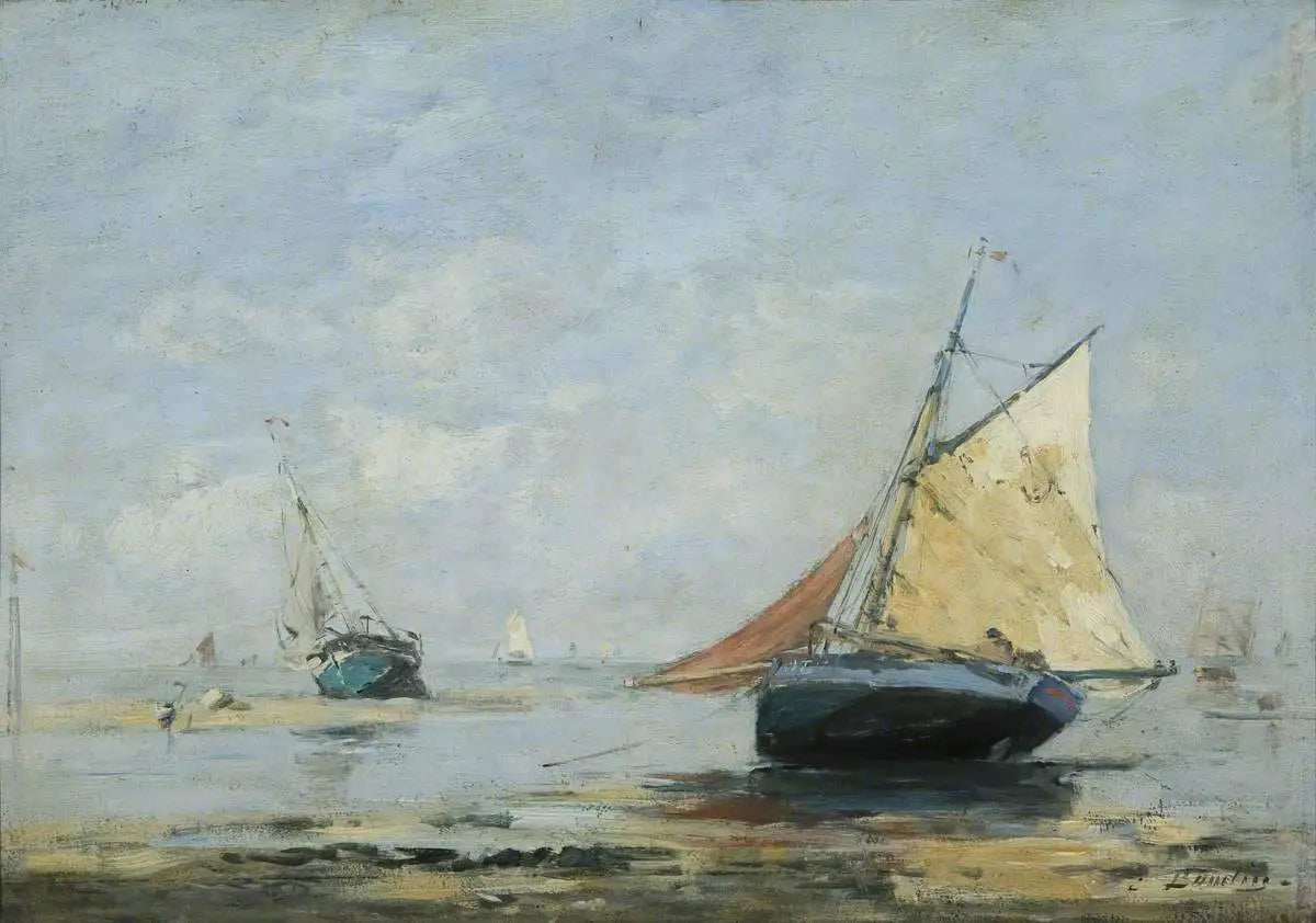 Reproduction du tableau « Environs de Trouville - Eugène Boudin » par Alpha Reproduction en peinture à l’huile