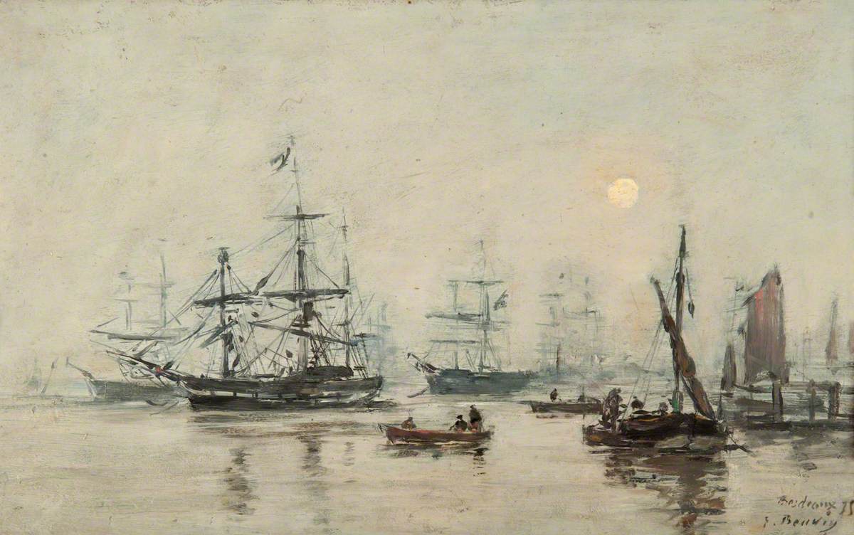 Reproduction du tableau « Brume, Bordeaux - Eugène Boudin » par Alpha Reproduction en peinture à l’huile
