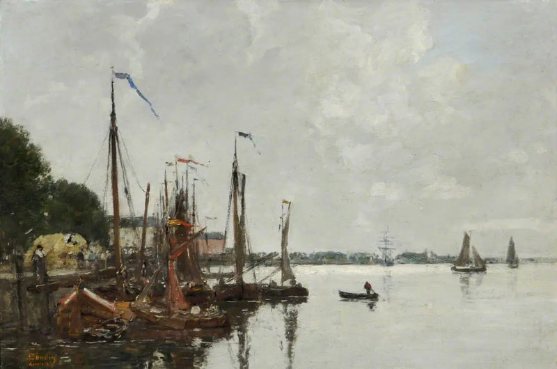 Il molo di Anversa, Belgio - Eugène Boudin