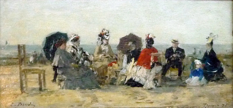 La Conversazione sulla spiaggia di Trouville - Eugène Boudin