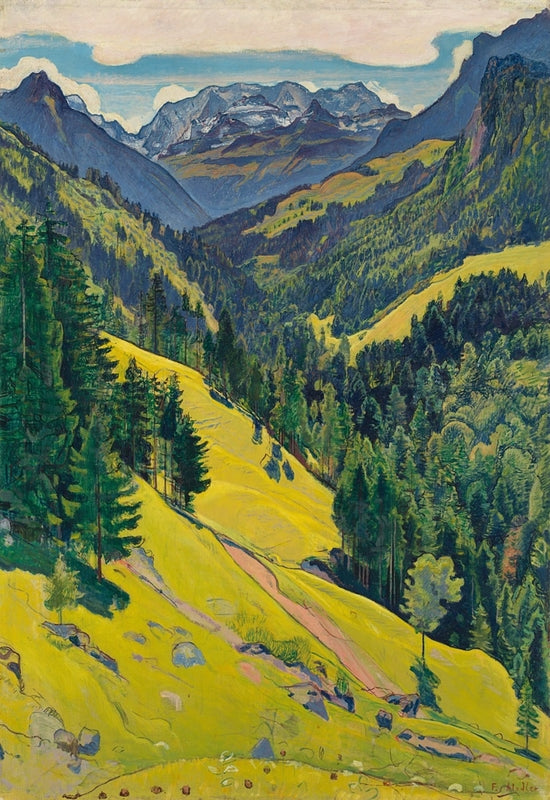 La valle di Kien con il massiccio di Blüemlisalp - Ferdinand Hodler