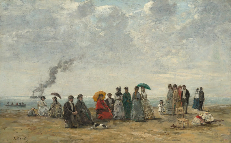 Personaggi sulla spiaggia - Eugène Boudin