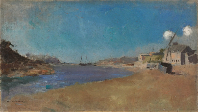 Villaggio di pescatori, Bretagna - Odilon Redon