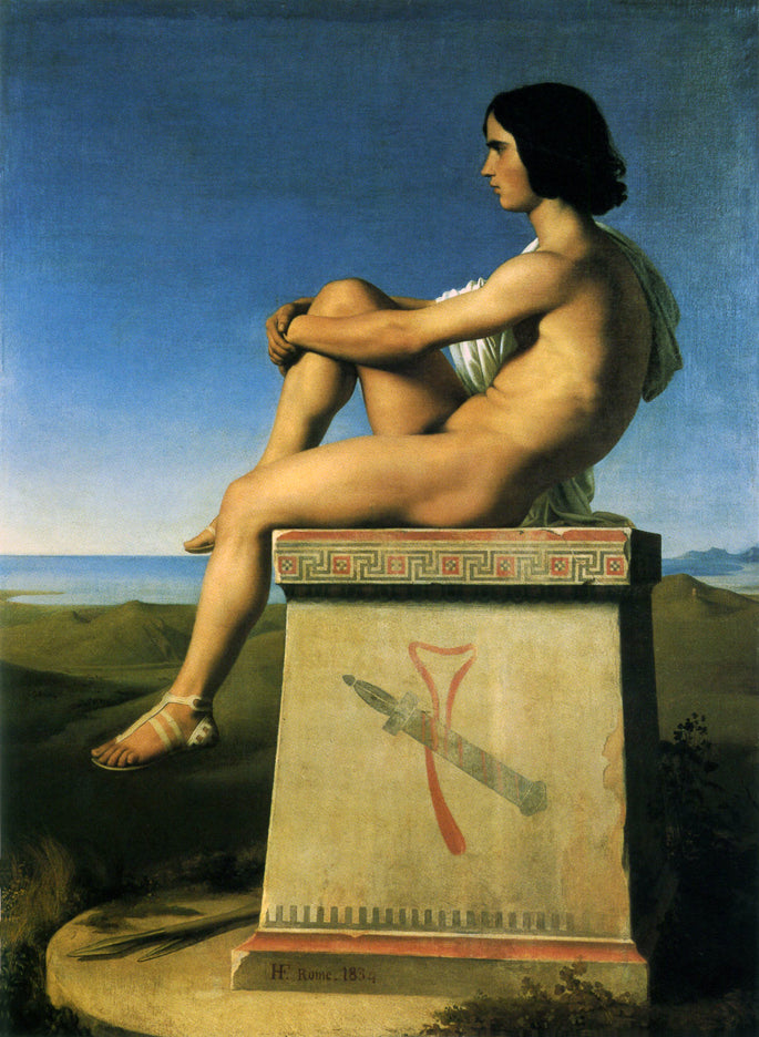 Polytès fils de Priam observant les mouvements des Grecs vers Troie - Hippolyte Flandrin - Alpha Reproduction