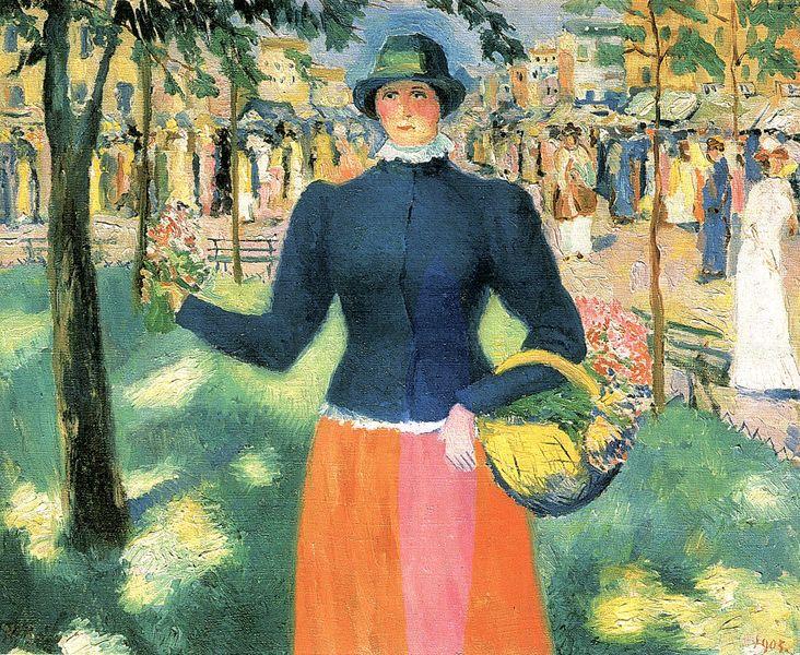 La Fille aux Fleurs II - Kazimir Malevich
