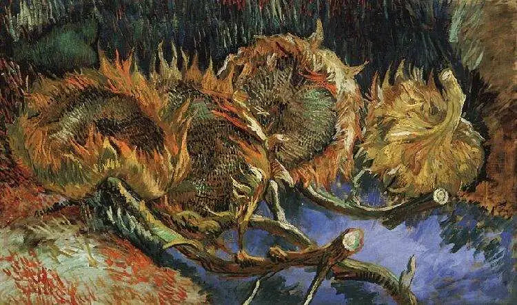 Quattro girasoli appassiti - Vincent van Gogh
