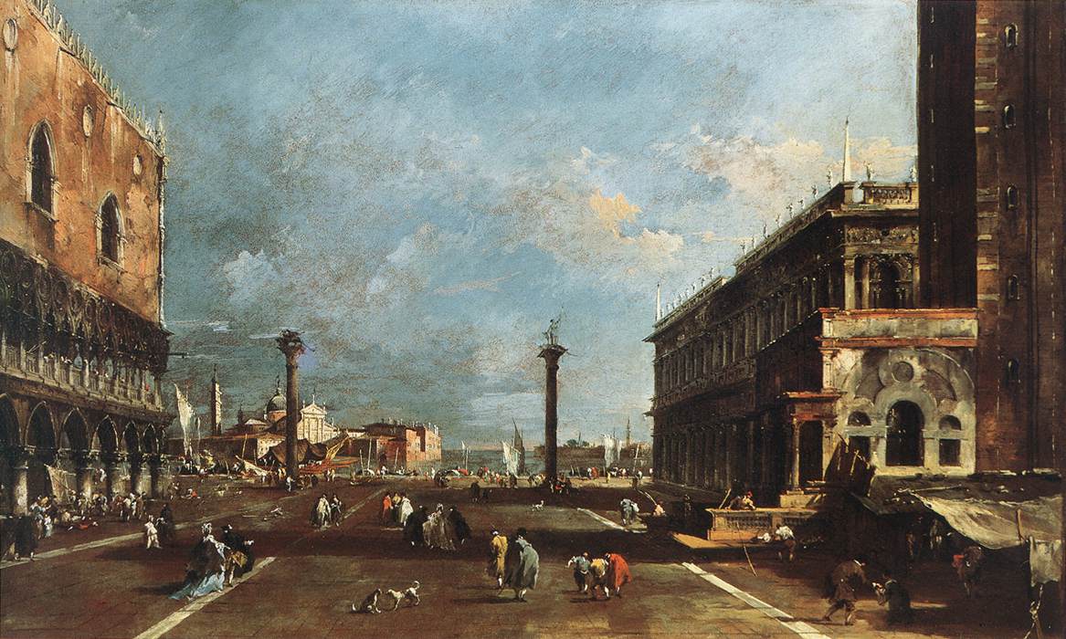 Vue de la Piazzetta San Marco vers le San Giorgio Maggiore - Francesco Guardi