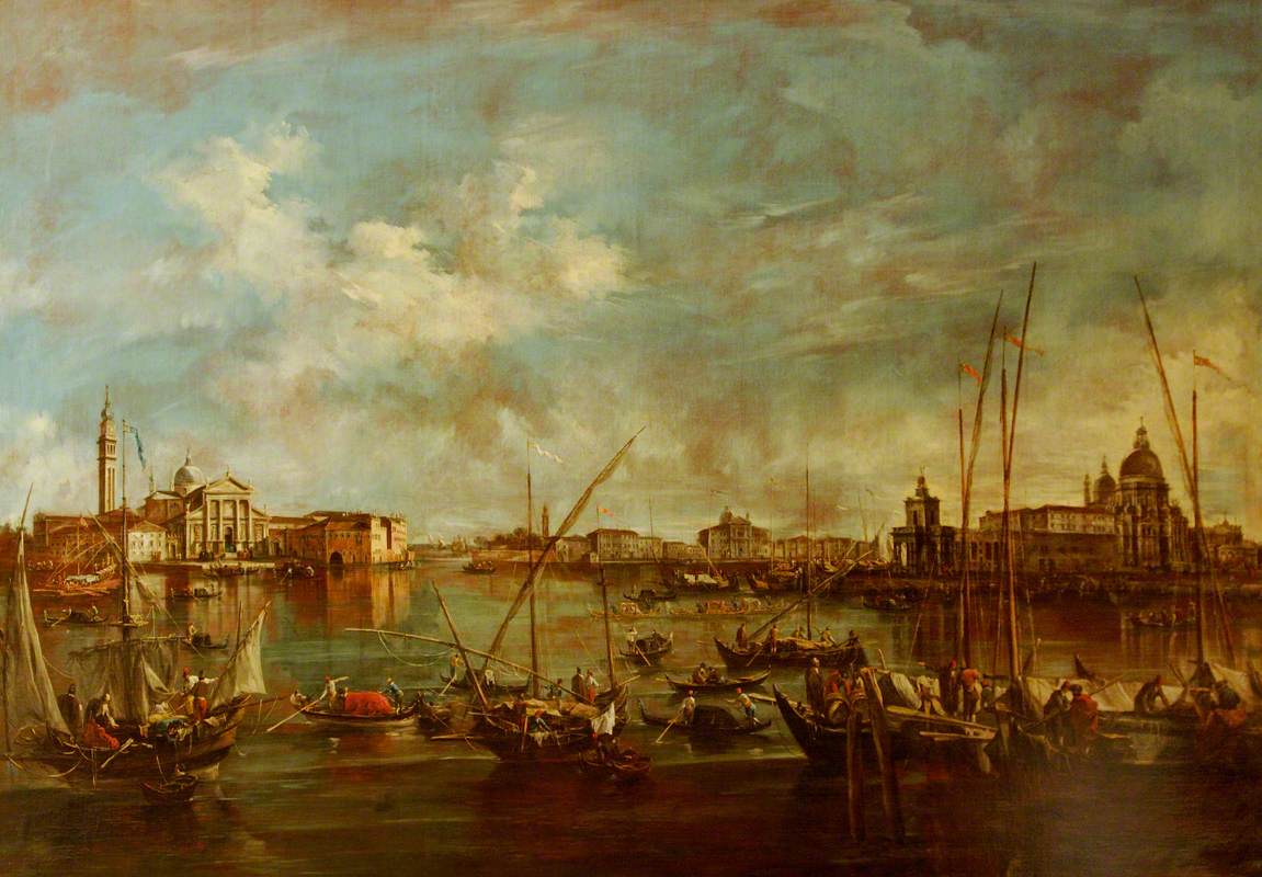 Le Bacino di San Marco avec les églises de San Giorgio Maggiore et Santa Maria della Salute, Venise - Francesco Guardi