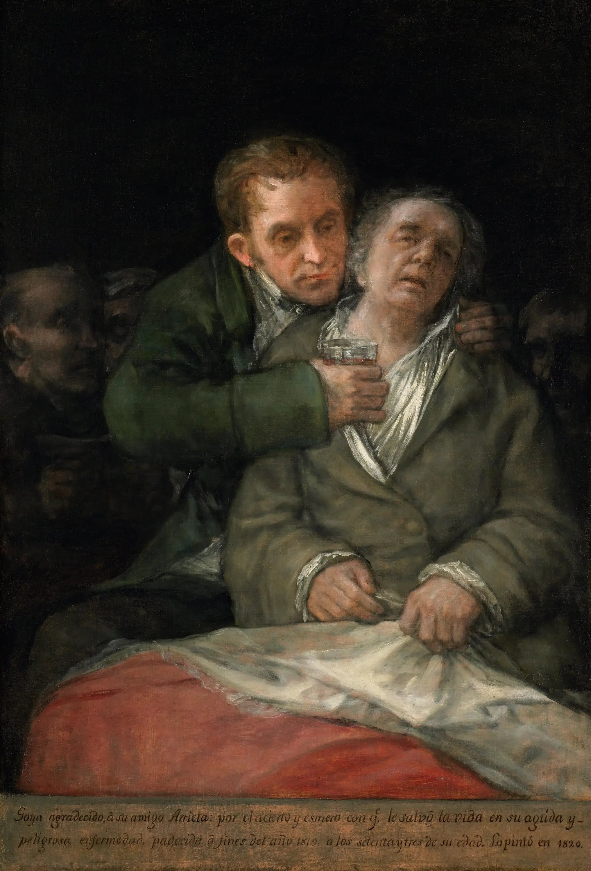 Reproduction du tableau « Goya et son médecin - Francisco de Goya » par Alpha Reproduction en peinture à l’huile