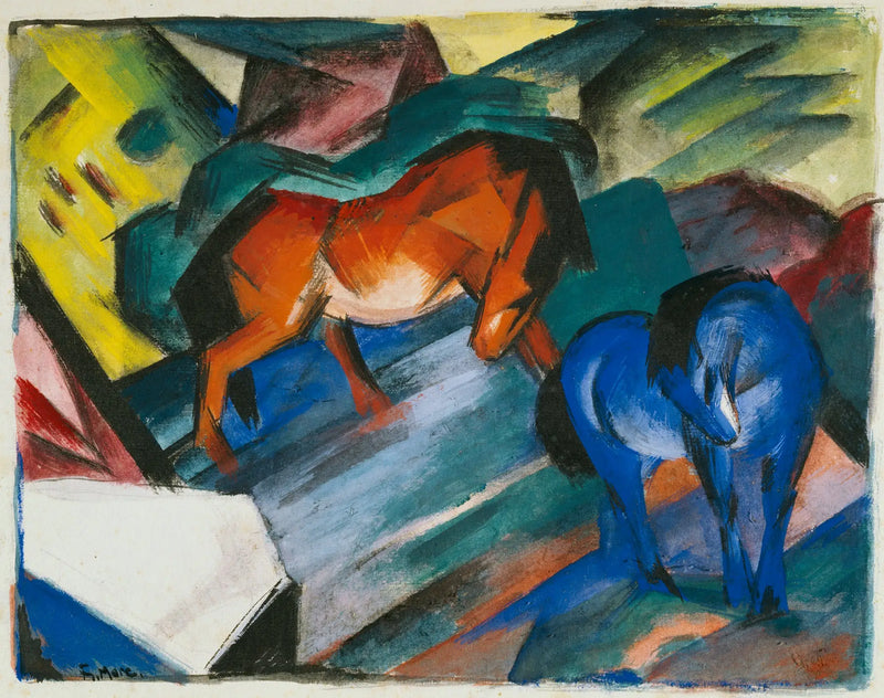 Cavalli rossi e blu - Franz Marc