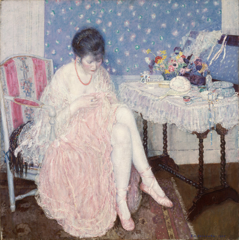 Lingerie strappata - Frederick Carl Frieseke