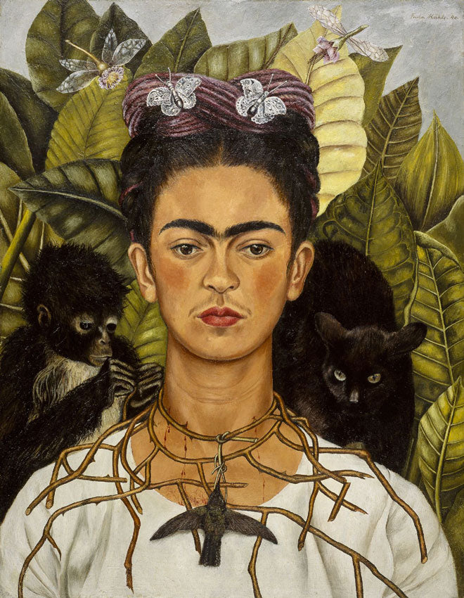 Autoportrait au collier d'épines et colibri - Frida Kahlo