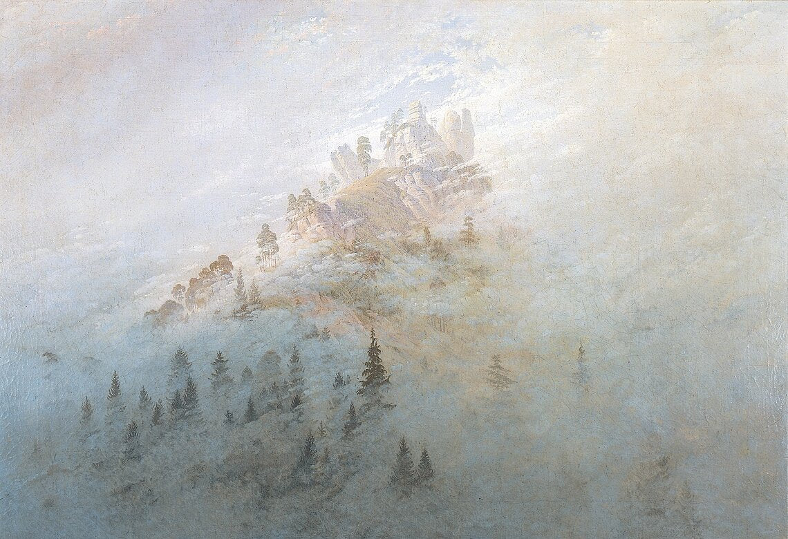 Reproduction du tableau « Brume matinale dans les montagnes - Caspar David Friedrich » par Alpha Reproduction en peinture à l’huile