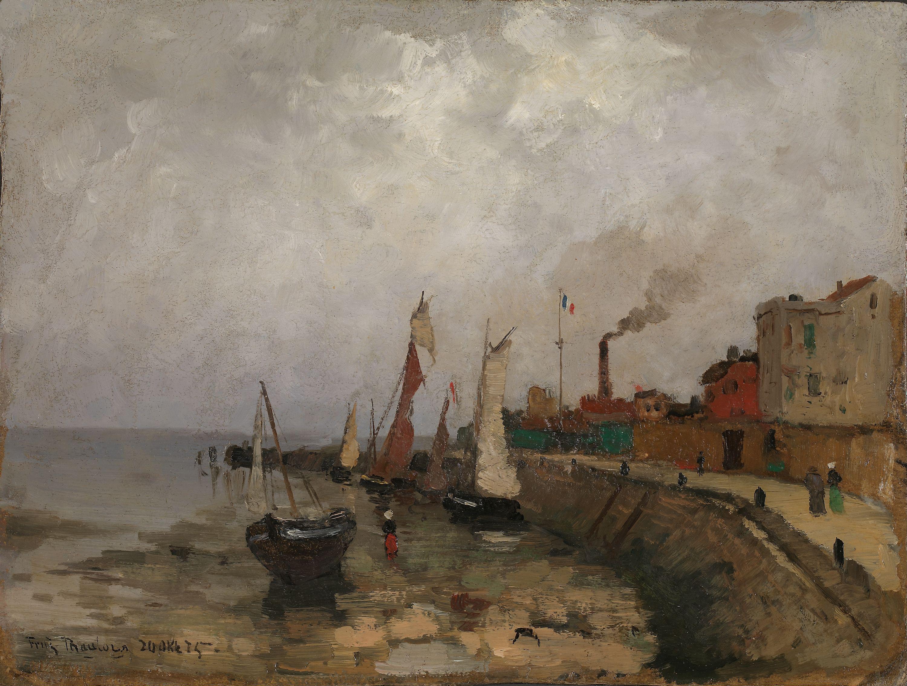 Fransk havn (Le Havre) - Frits Thaulow