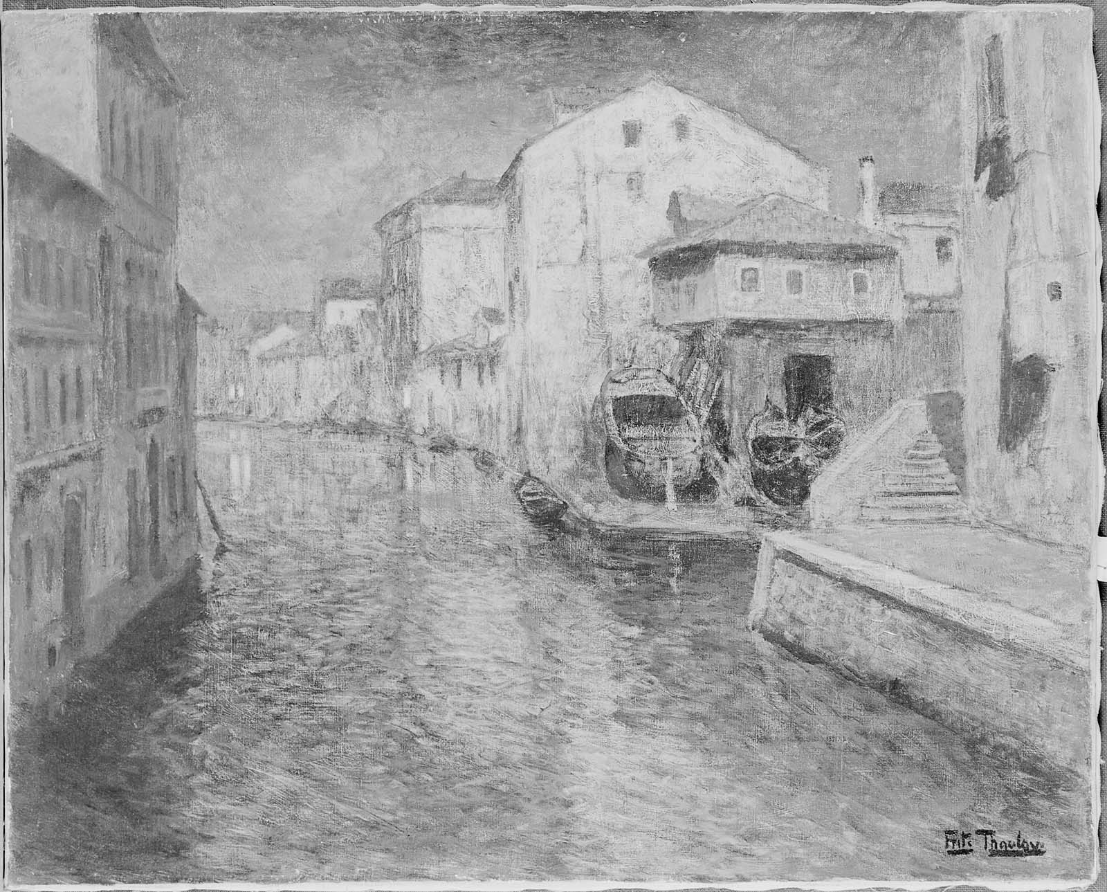 Clair de lune sur un canal, Venise - Frits Thaulow