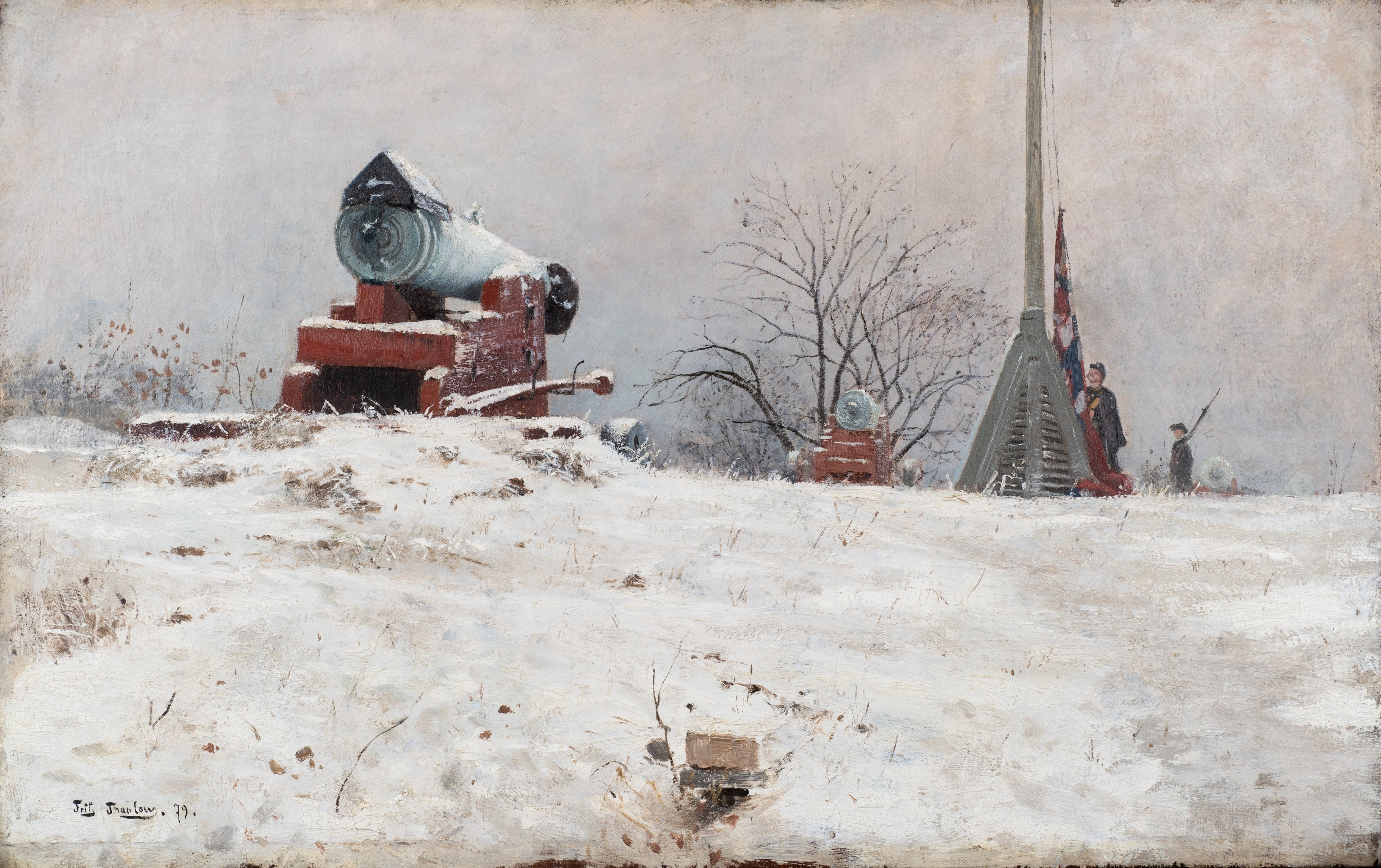 Le roi, depuis la forteresse d'Akershus - Frits Thaulow