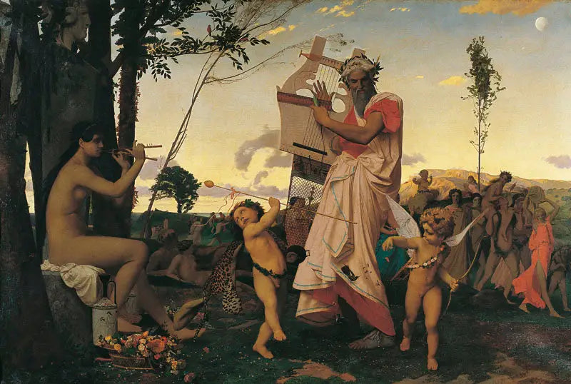 Reproduction du tableau « Anacréon, Bacchus et l'Amour - Jean-Léon Gérôme » par Alpha Reproduction en peinture à l’huile
