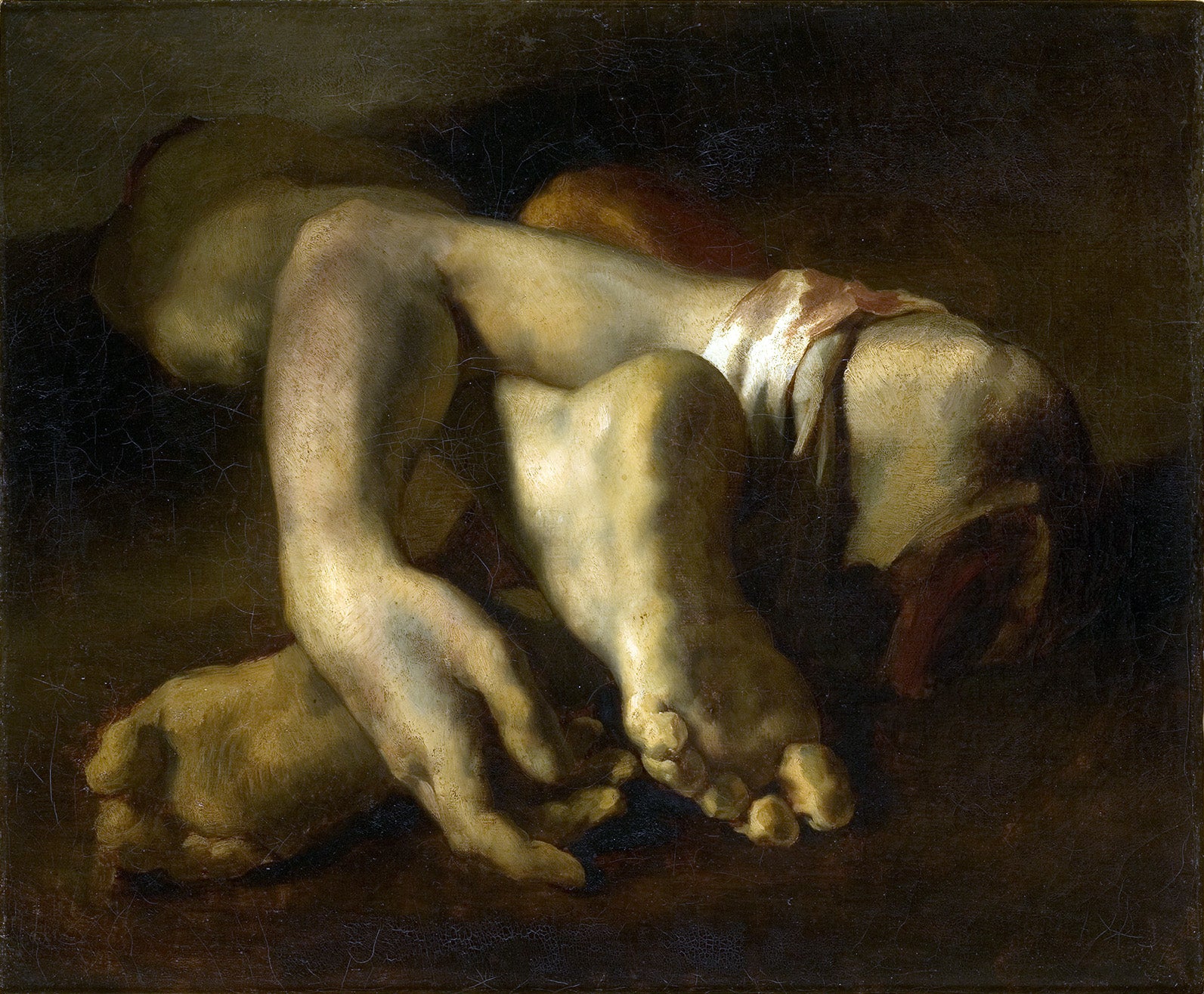 Reproduction du tableau « Étude de pieds et de mains - Théodore Géricault » par Alpha Reproduction en peinture à l’huile