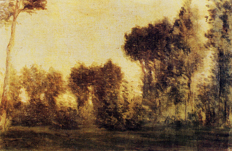 Paesaggio con tenda di alberi - Paul Gauguin