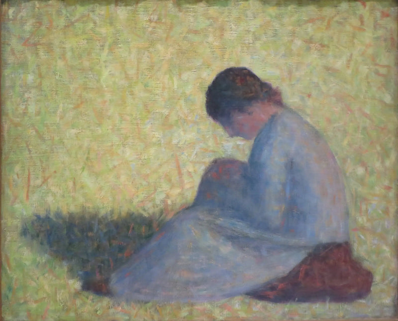 Contadina seduta nell'erba - Georges Seurat