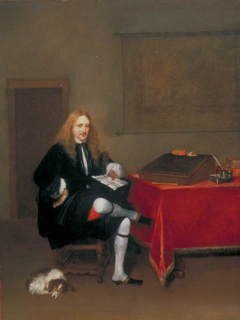 Portrait d'un homme dans son bureau - Gerard ter Borch