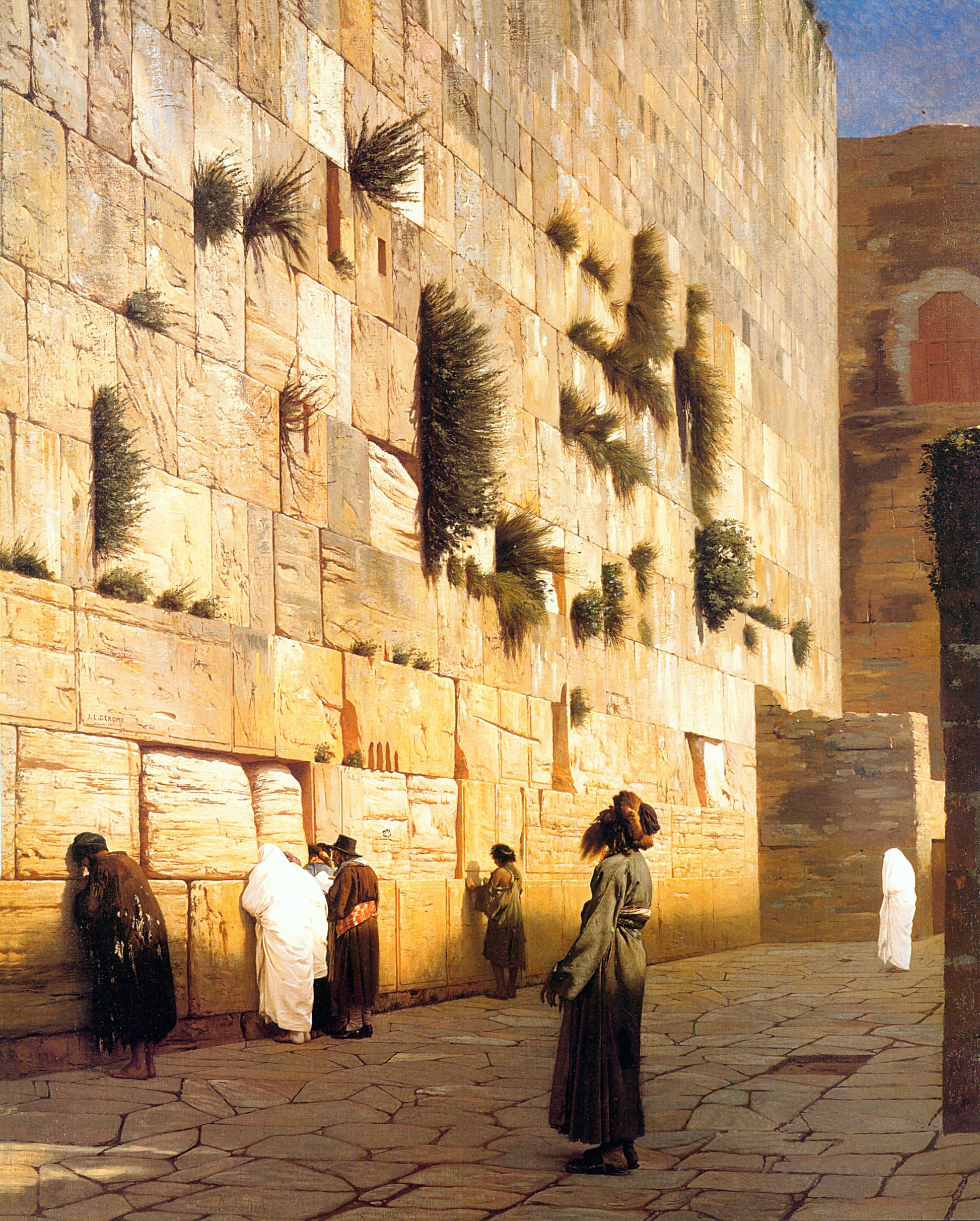 Reproduction du tableau « Le Mur de Salomon - Jean-Léon Gérôme » par Alpha Reproduction en peinture à l’huile
