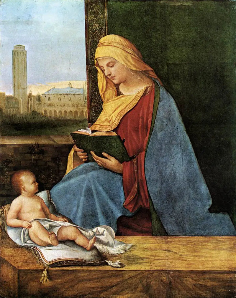 Vergine con bambino che legge - Giorgione