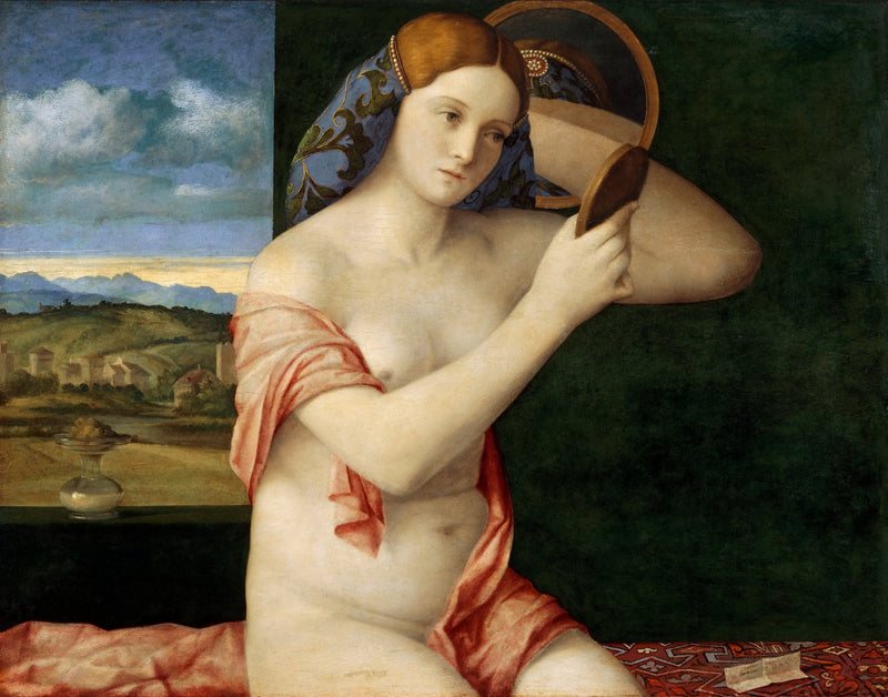 Giovane donna nuda allo specchio - Giovanni Bellini
