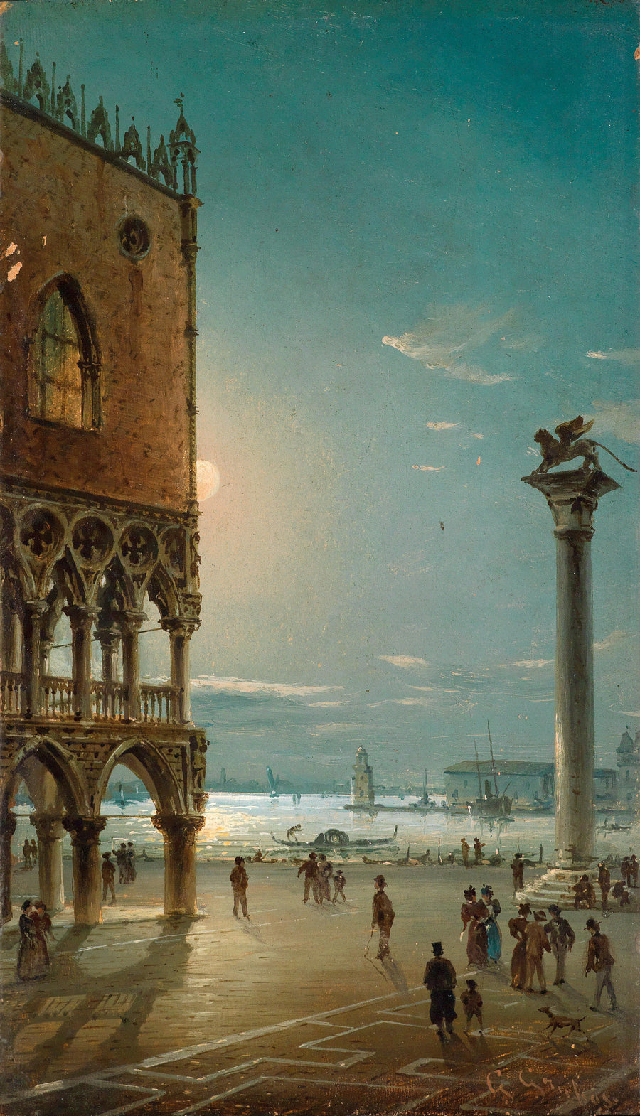 La place Saint-Marc au clair de lune – Giovanni Grubacs