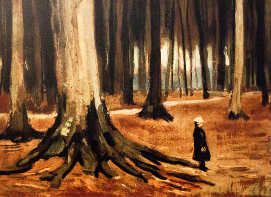 Reproduction du tableau « Fille dans les bois - Vincent van Gogh » par Alpha Reproduction en peinture à l’huile