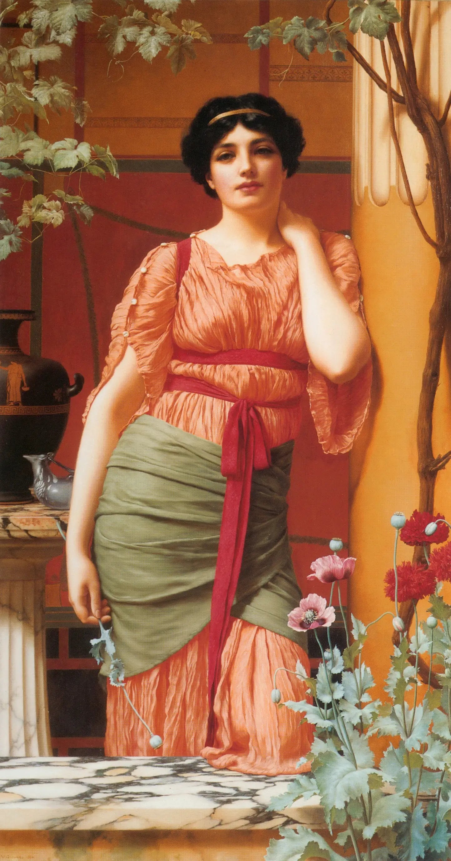 Nerissa - John William Godward - Alpha Reproduction