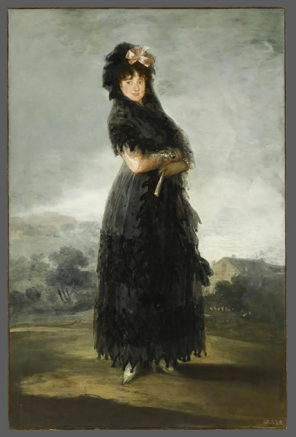 Reproduction du tableau « Mariana Waldstein, marquise de Santa Cruz - Francisco de Goya » par Alpha Reproduction en peinture à l’huile