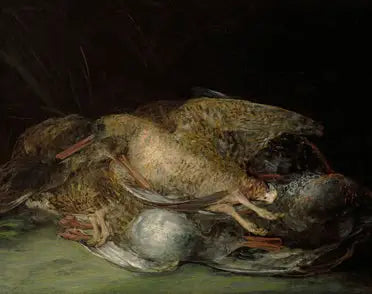Reproduction du tableau « Nature morte aux bécasses - Francisco de Goya » par Alpha Reproduction en peinture à l’huile