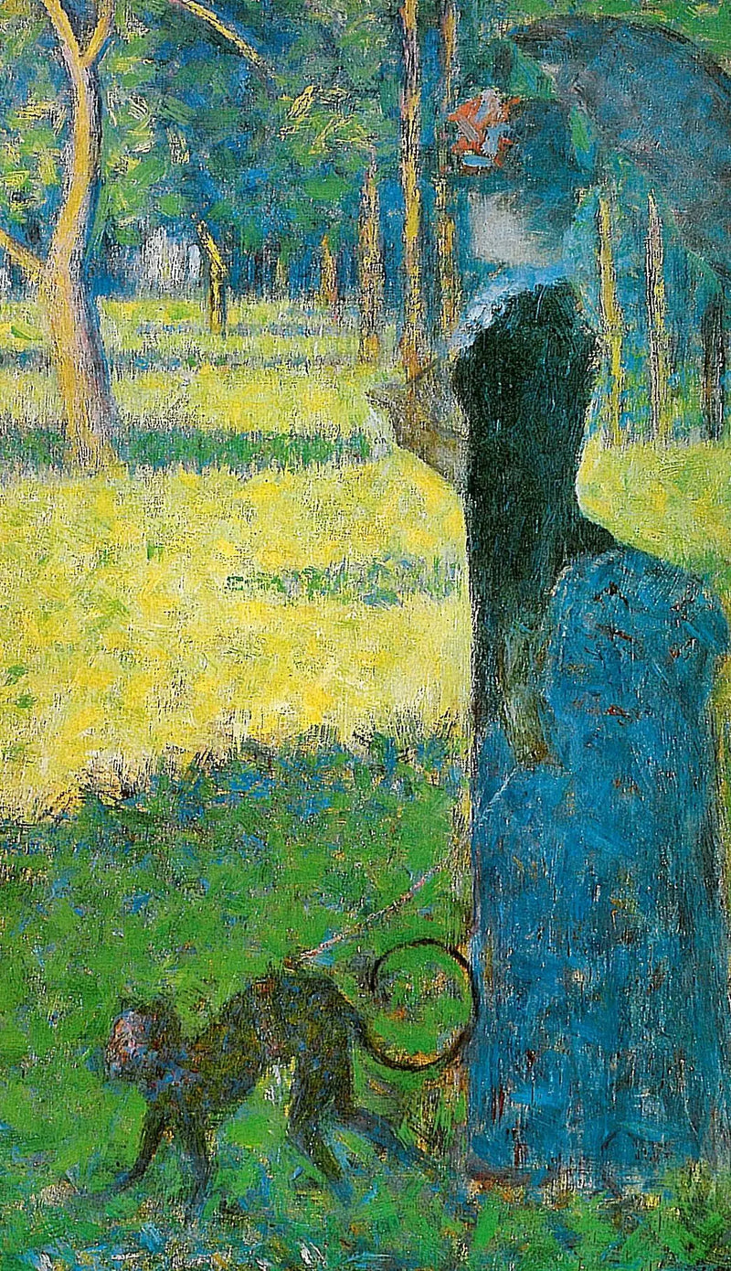 Donna con una scimmia - Georges Seurat