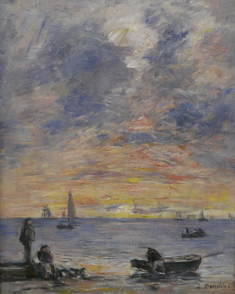 Marina, sole al tramonto - Eugène Boudin