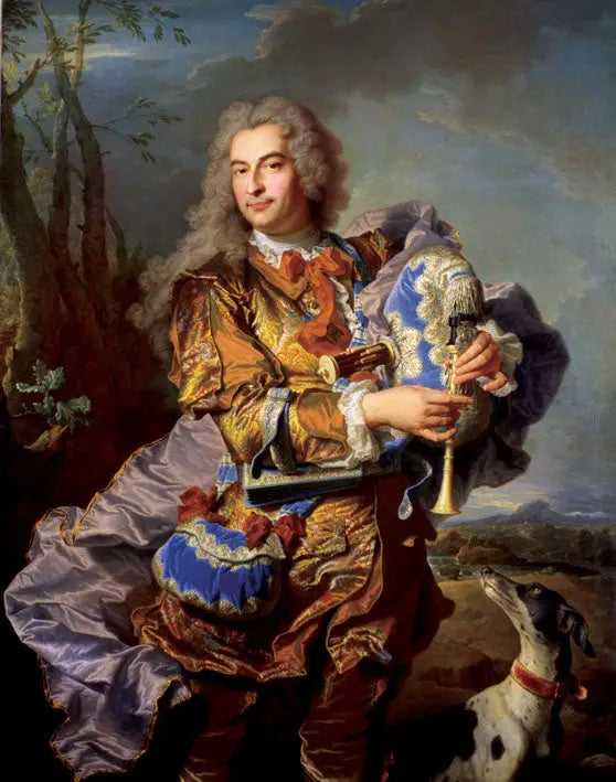 Ritratto di Gaspard de Gueidan in Céladon suonatore di musette - Hyacinthe Rigaud