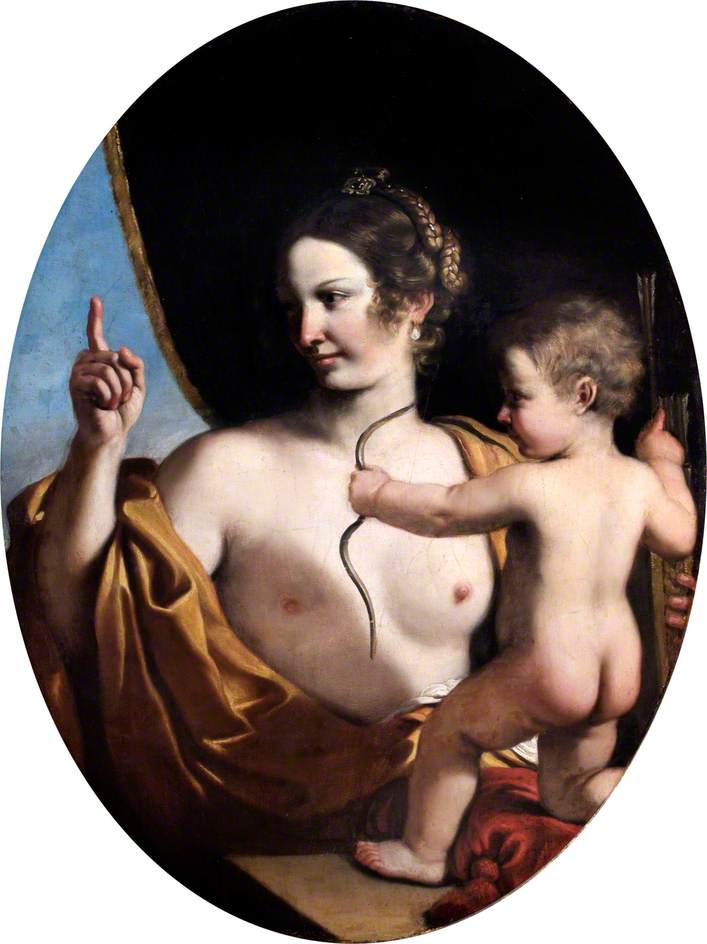 Venere e Cupido - Guercino