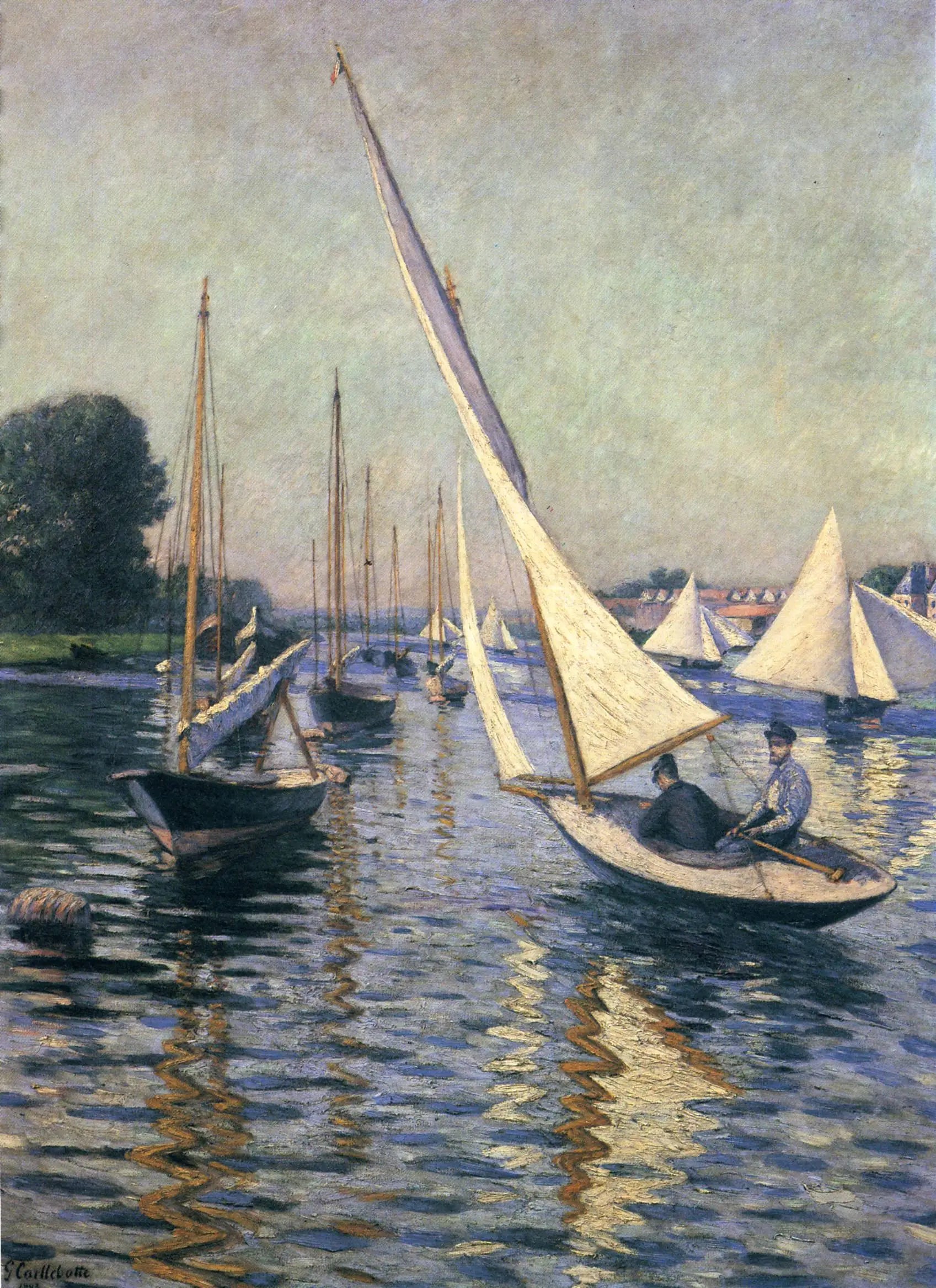 Reproduction du tableau « Régates à Argenteuil - Gustave Caillebotte » par Alpha Reproduction en peinture à l’huile