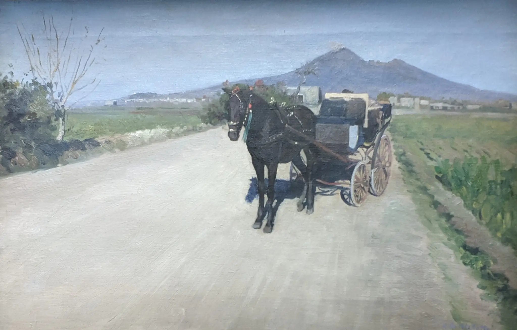 Reproduction du tableau « Une route à Naples - Gustave Caillebotte » par Alpha Reproduction en peinture à l’huile