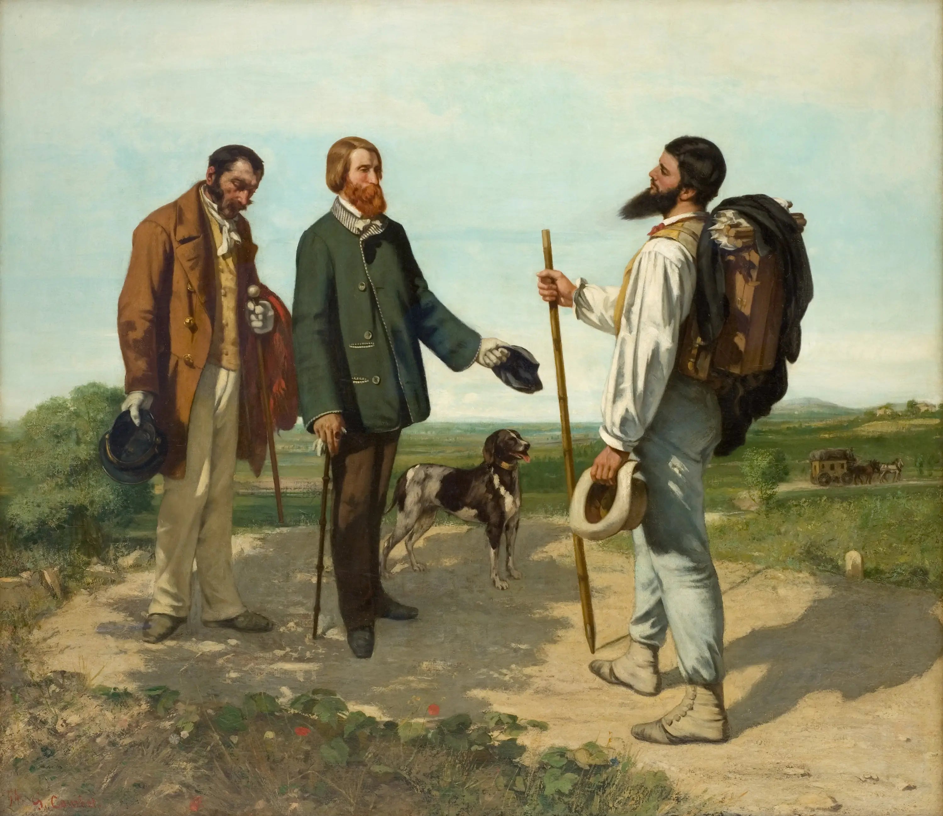 La Rencontre ou Bonjour Monsieur Courbet - Gustave Courbet - Alpha Reproduction