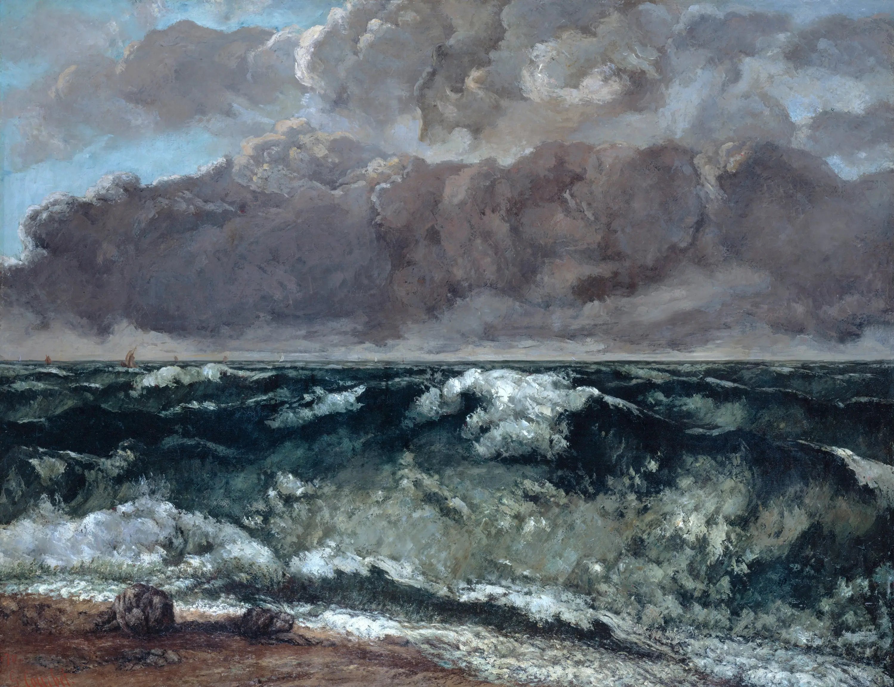 La Vague - Gustave Courbet - Alpha Reproduction