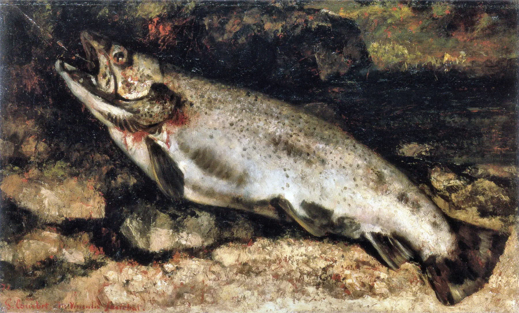 La Truite - Gustave Courbet - Alpha Reproduction