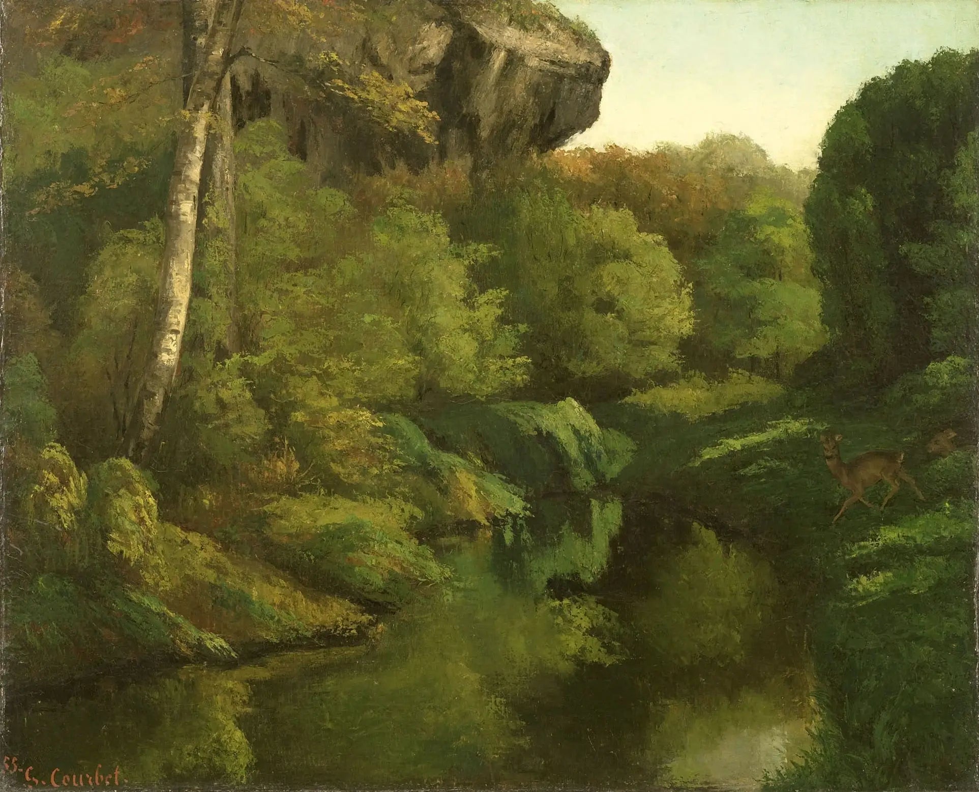 Vue de la forêt de Fontainebleau - Gustave Courbet - Alpha Reproduction