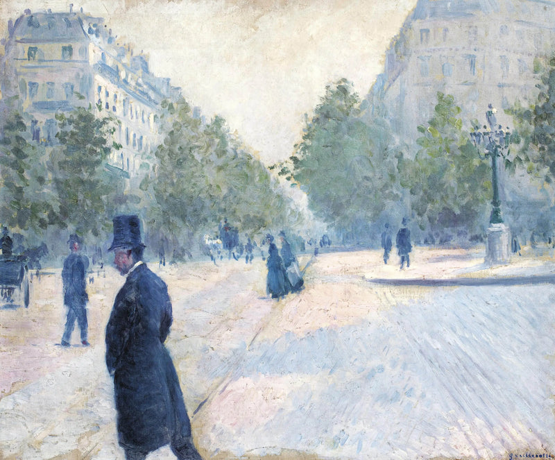 La Piazza Saint-Augustin, tempo nebbioso - Gustave Caillebotte