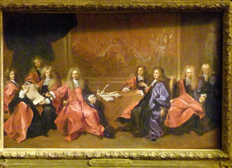 Il Prevosto dei mercanti e i consiglieri della città di Parigi deliberando il 1° aprile 1689 - Hyacinthe Rigaud